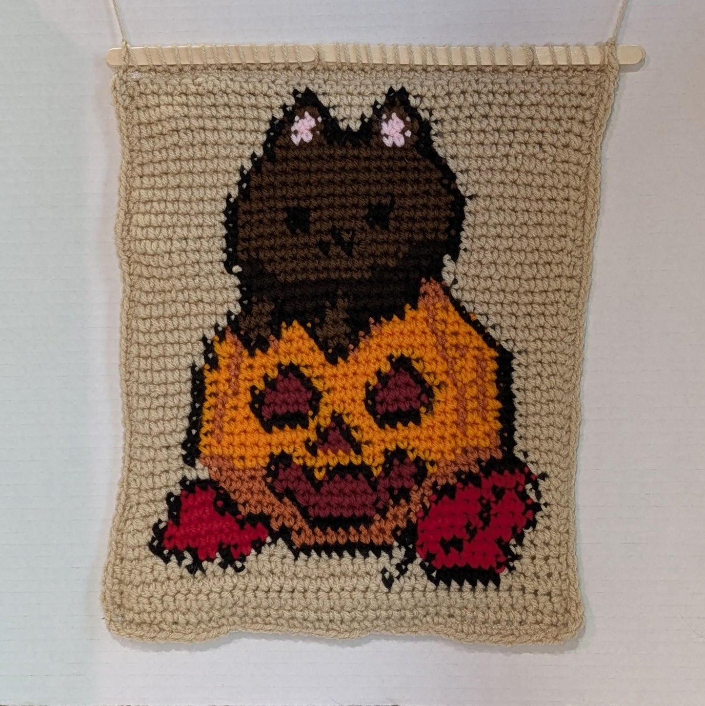 Pumpkin Cat Tapestry