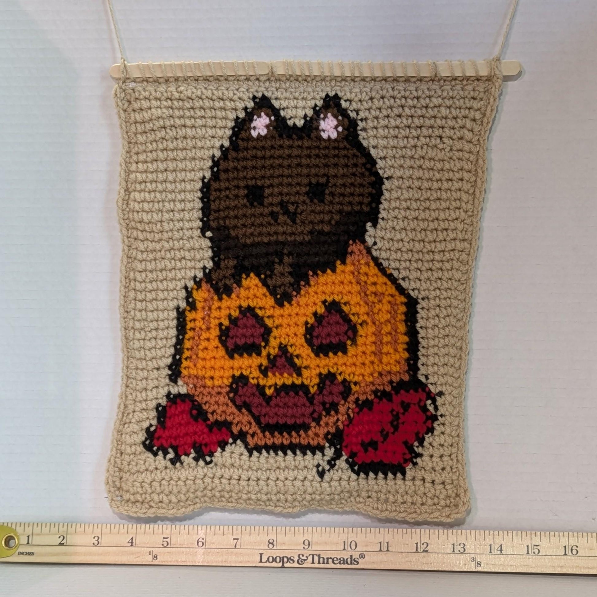 Pumpkin Cat Tapestry