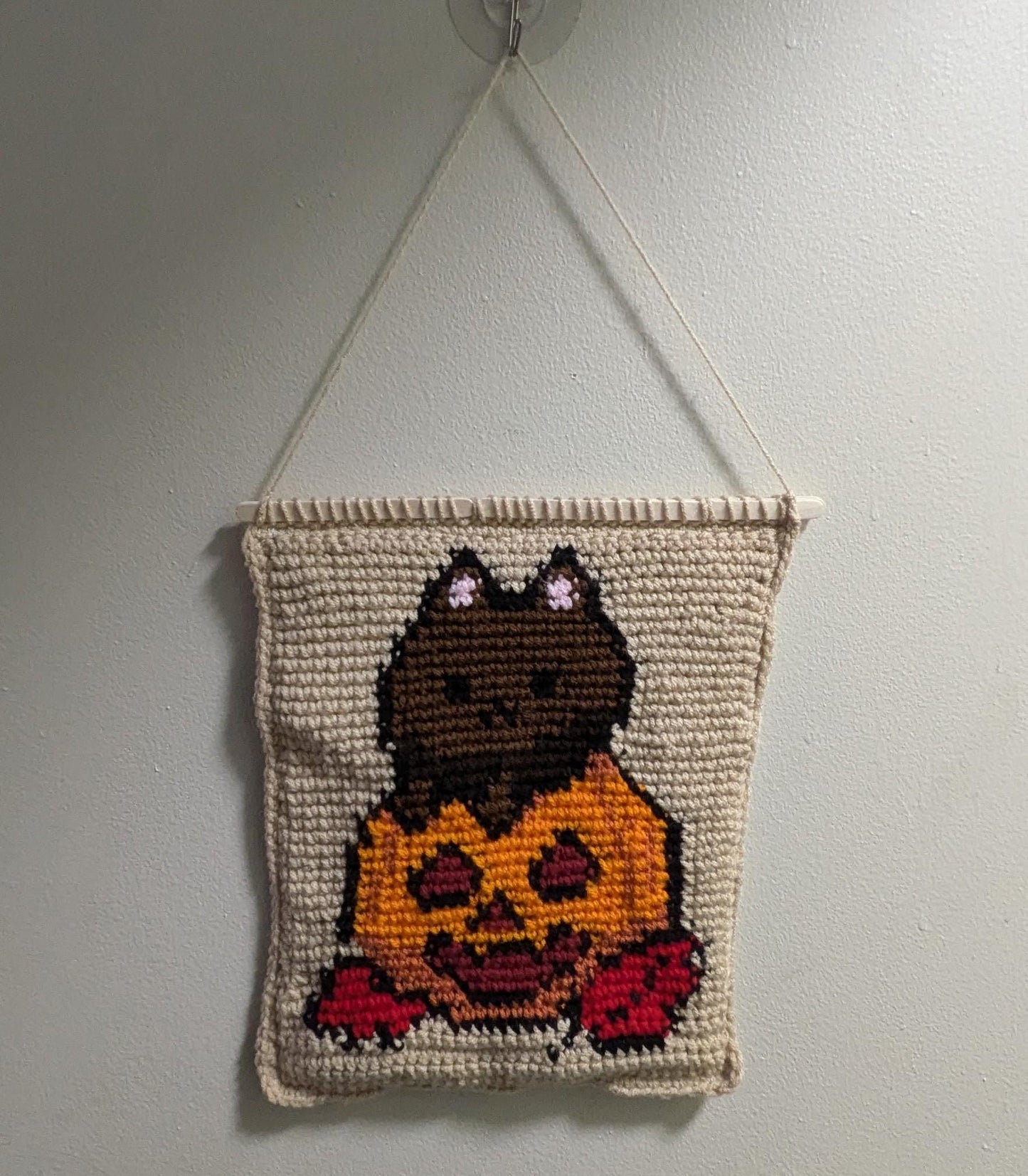 Pumpkin Cat Tapestry
