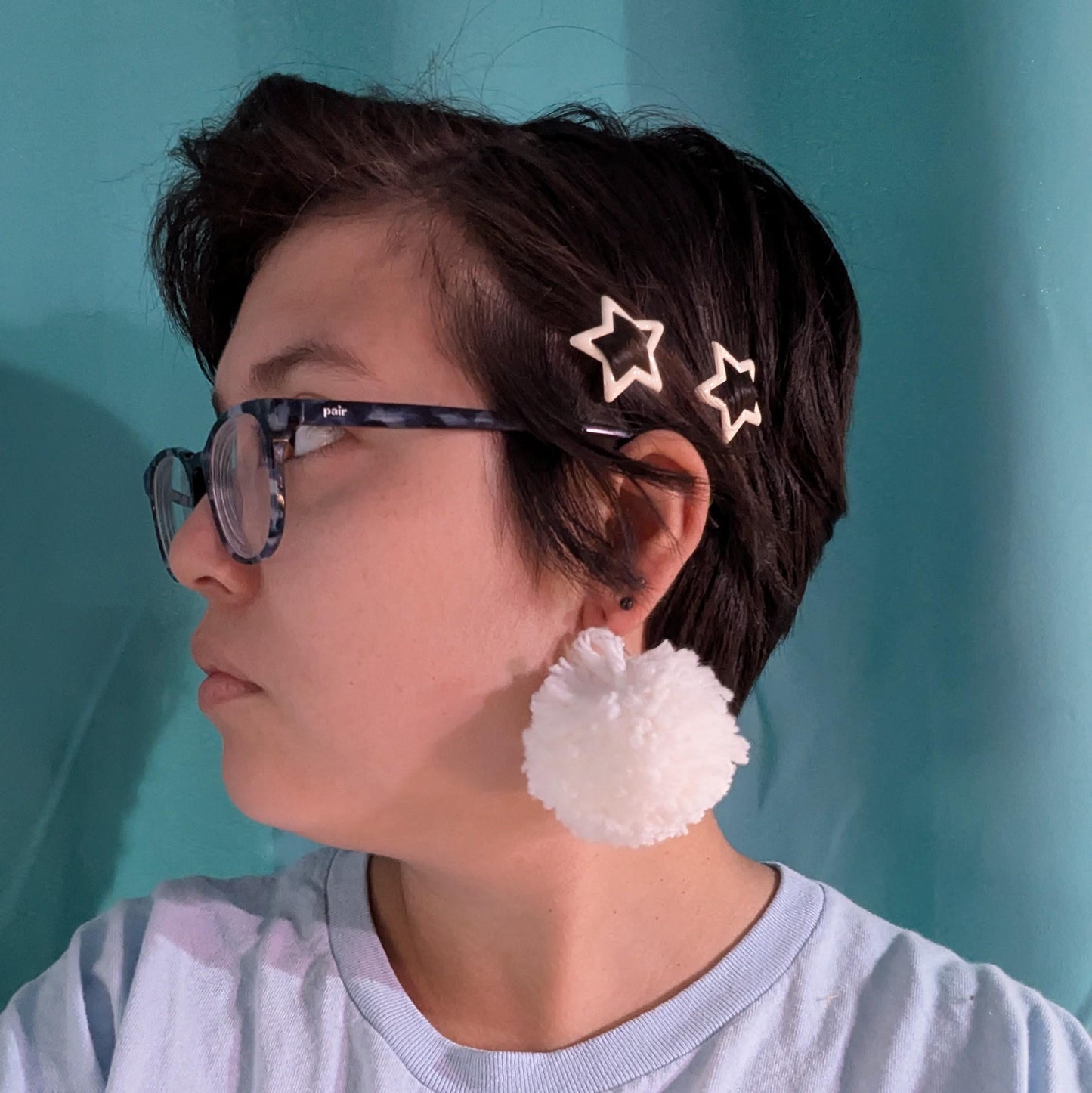 Fluffy Pom-pom Earrings