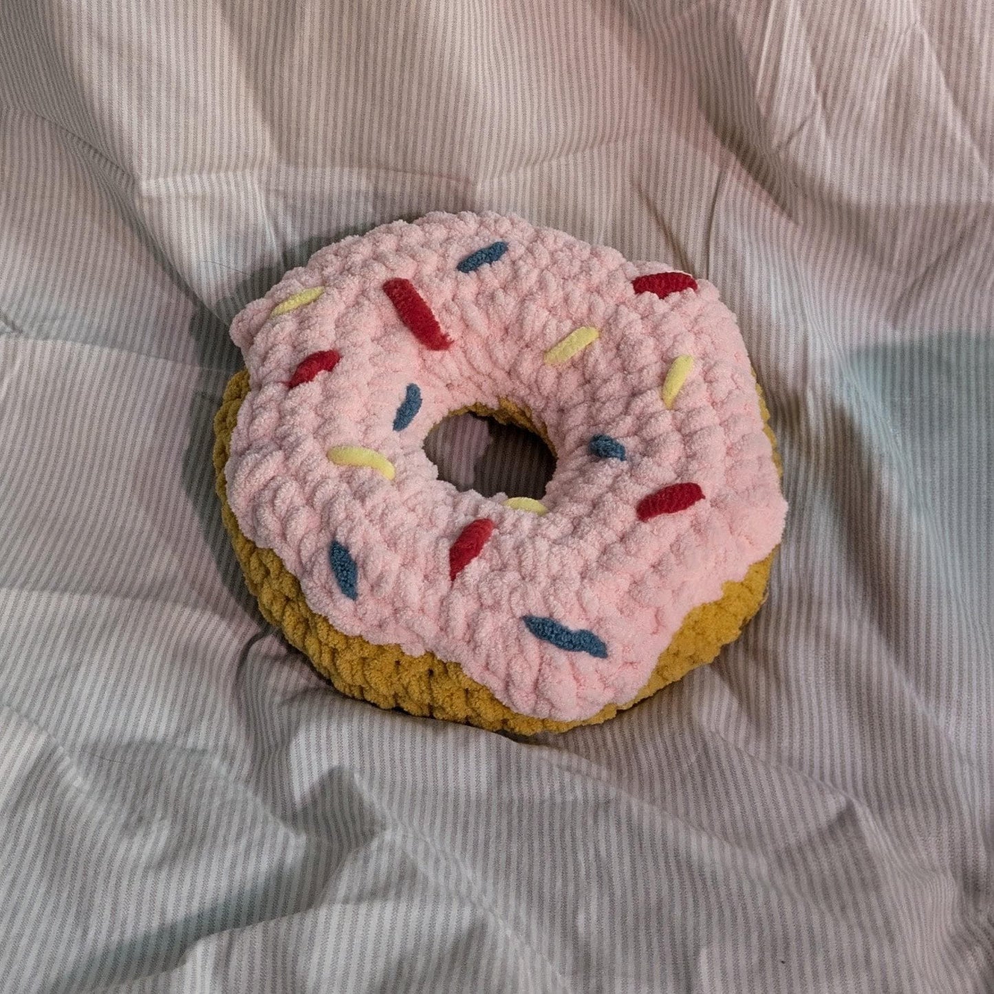 Chunky Pink Frosted Donut